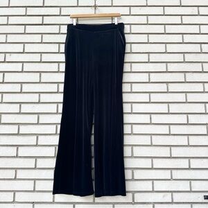 NWT The Limited Black Velvet Wide Leg Pull-On Dress Pants w/ Pockets Size 10
